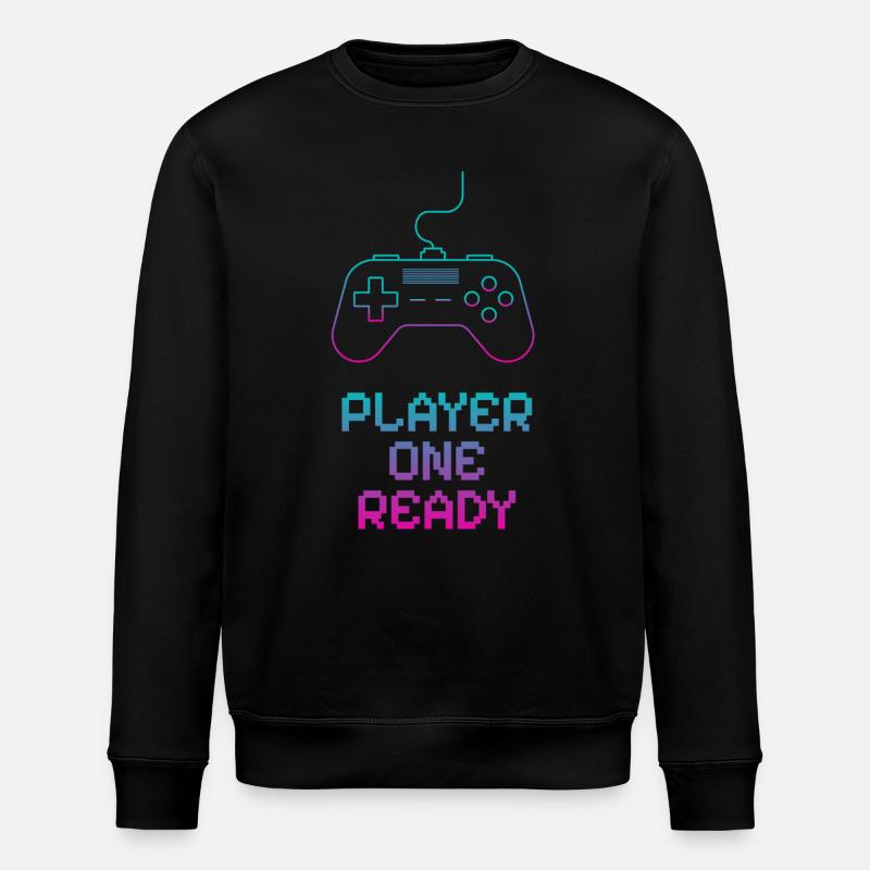 Neon Gaming Controller Design - Stanley/Stella Unisex Bio-Sweatshirt ROLLER - Schwarz