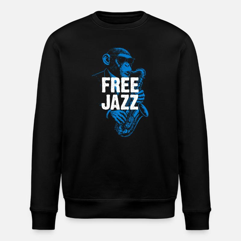 Sax Bleu Free Jazz - Sweat bio ROLLER Stanley/Stella Unisexe - noir