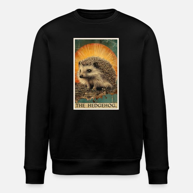 Hedgehog - Stanley/Stella ROLLER Unisex Organic Sweatshirt - black
