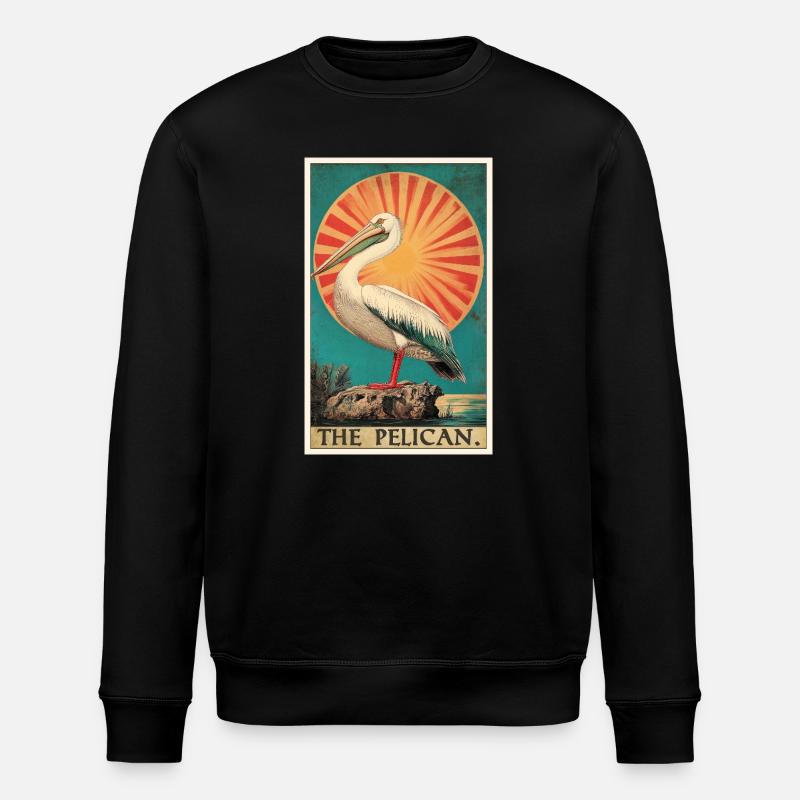 Pelicans Pelican - Stanley/Stella ROLLER Unisex Organic Sweatshirt - black