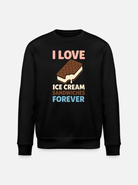 Eis-sandwich-liebhaber Sommerdessert - Stanley/Stella Unisex Bio-Sweatshirt ROLLER - Schwarz