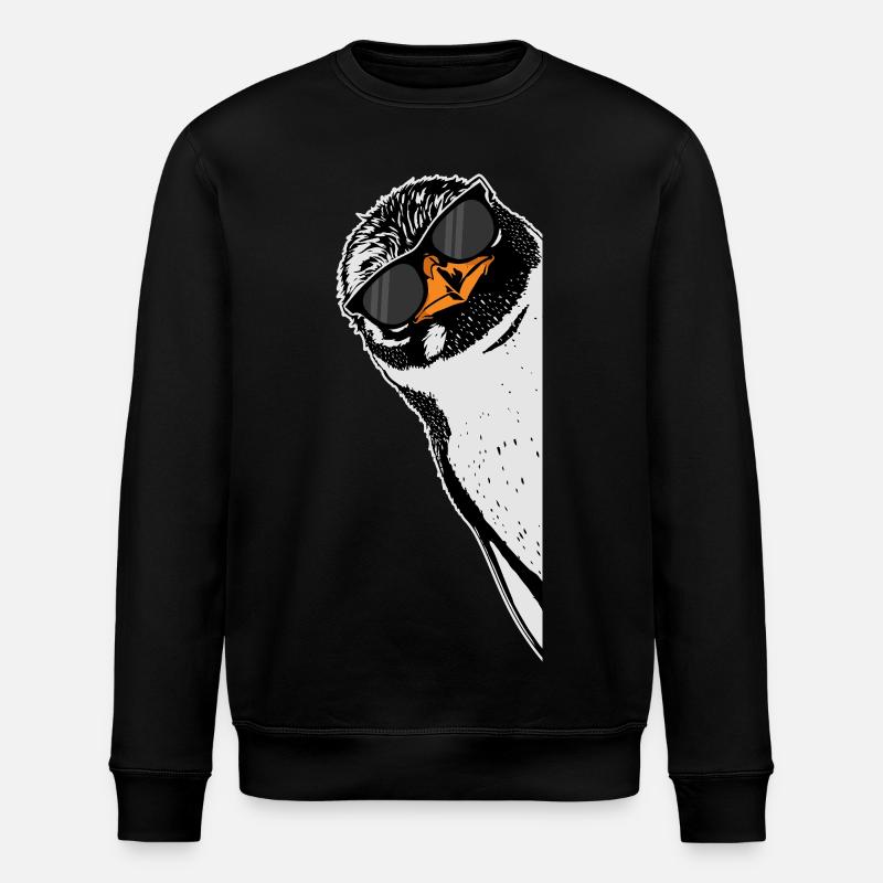 Pingouin avec lunettes de soleil - Sweat bio ROLLER Stanley/Stella Unisexe - noir