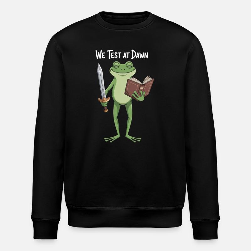 Frog Knight at Dawn - Stanley/Stella ROLLER Unisex Organic Sweatshirt - black