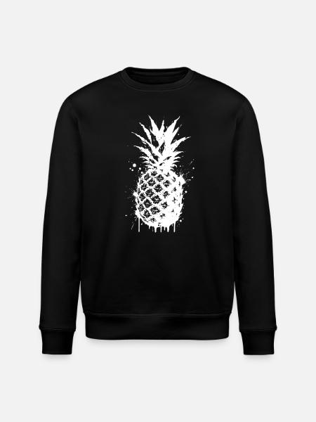 Splashed pineapple spray - Stanley/Stella ROLLER Unisex Organic Sweatshirt - black