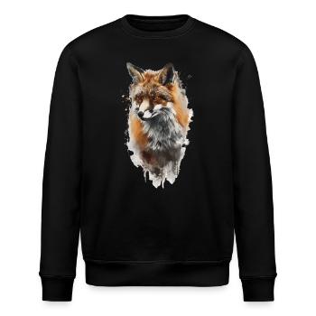 Jagd Jäger Fuchs Bestseller - Stanley/Stella Unisex Bio-Sweatshirt ROLLER - Schwarz - Vorne - Nik (191cm)