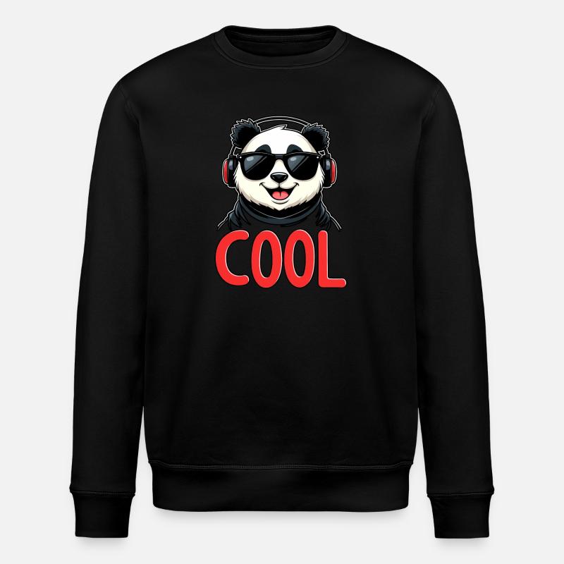 Panda cool - Sweat bio ROLLER Stanley/Stella Unisexe - noir
