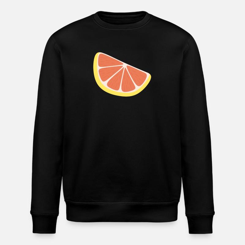 grapefruit slice - Stanley/Stella ROLLER Unisex Organic Sweatshirt - black