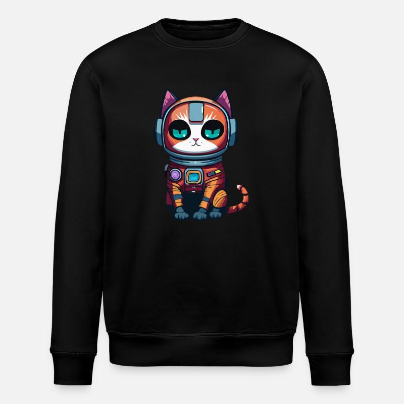 Cyberpunk Astrocat - Sweat bio ROLLER Stanley/Stella Unisexe - noir
