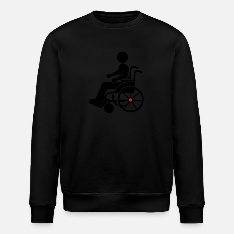 Rollstuhl Eingeschränkt - Stanley/Stella Unisex Bio-Sweatshirt ROLLER - Schwarz