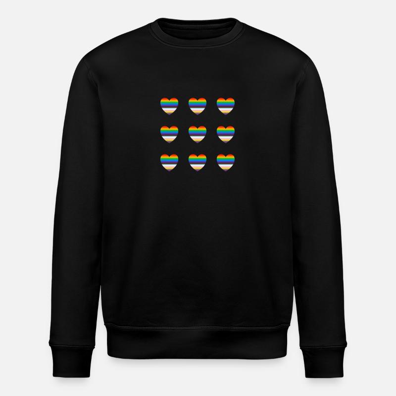 Inklusives Pride-Herz - Stanley/Stella Unisex Bio-Sweatshirt ROLLER - Schwarz