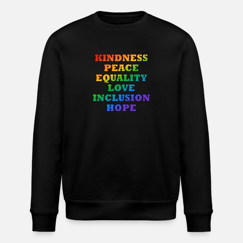 LGBTQ pride values - Stanley/Stella ROLLER Unisex Organic Sweatshirt - black