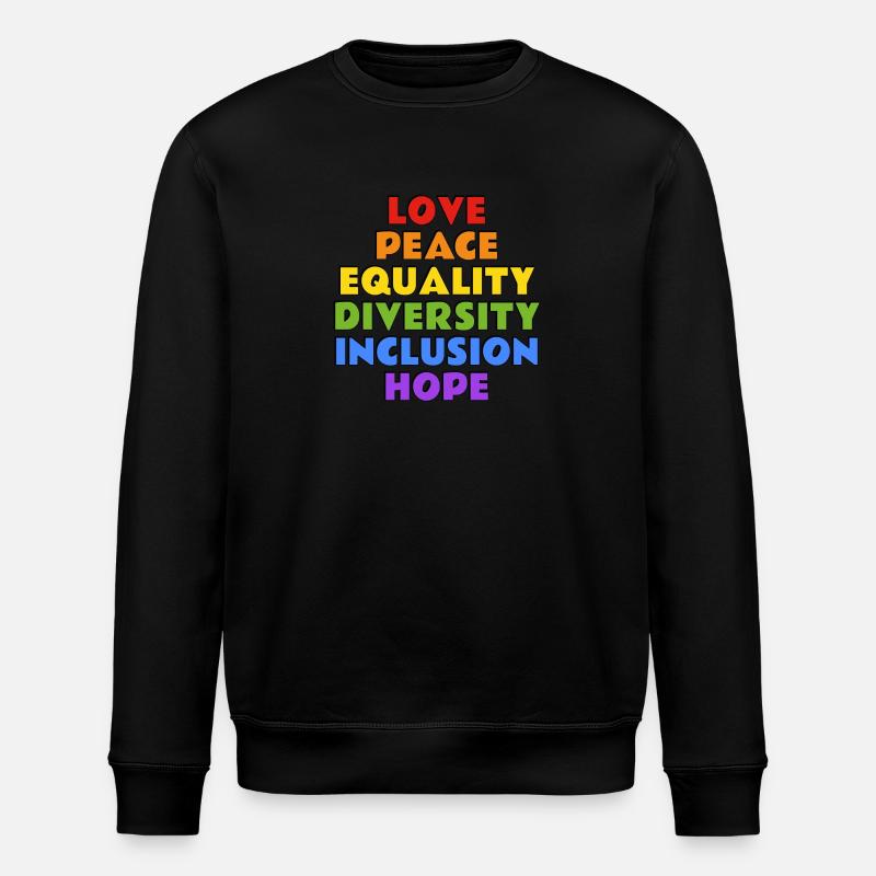 LGBTQ-Pride-Werte - Stanley/Stella Unisex Bio-Sweatshirt ROLLER - Schwarz