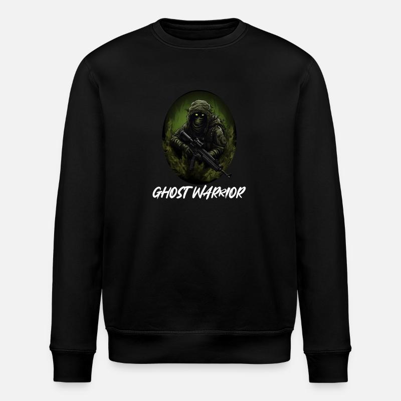 Ghost Warrior - Stanley/Stella ROLLER Unisex Organic Sweatshirt - black