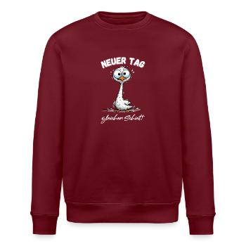 Hamburg Schiet Hamburger Nordsee Möwe Lustig - Stanley/Stella Unisex Bio-Sweatshirt ROLLER - Burgunderrot - Vorne - Nik (191cm)
