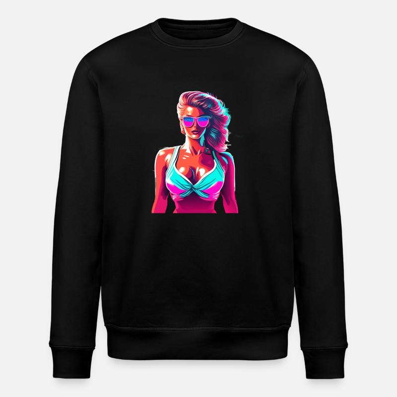 Fille de plage - Sweat bio ROLLER Stanley/Stella Unisexe - noir