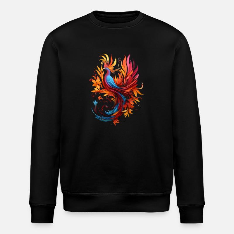 abstract Bird - Stanley/Stella Unisex Bio-Sweatshirt ROLLER - Schwarz
