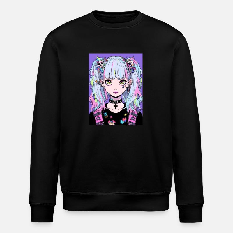 Anime, Mädchen, Geschenk - Stanley/Stella Unisex Bio-Sweatshirt ROLLER - Schwarz