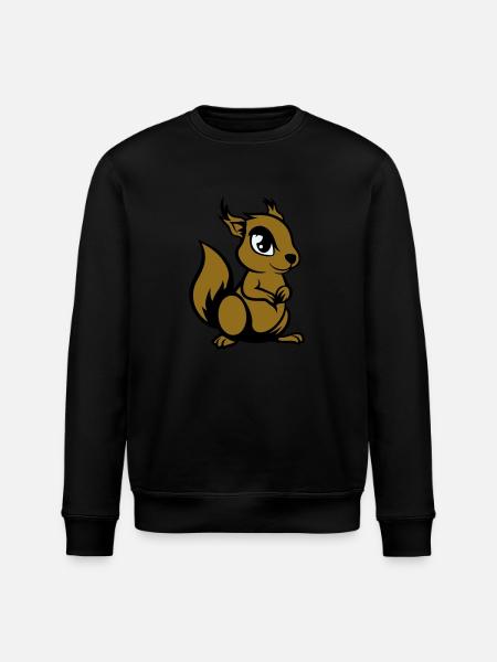 eichhörnchen comic tier - Stanley/Stella Unisex Bio-Sweatshirt ROLLER - Schwarz