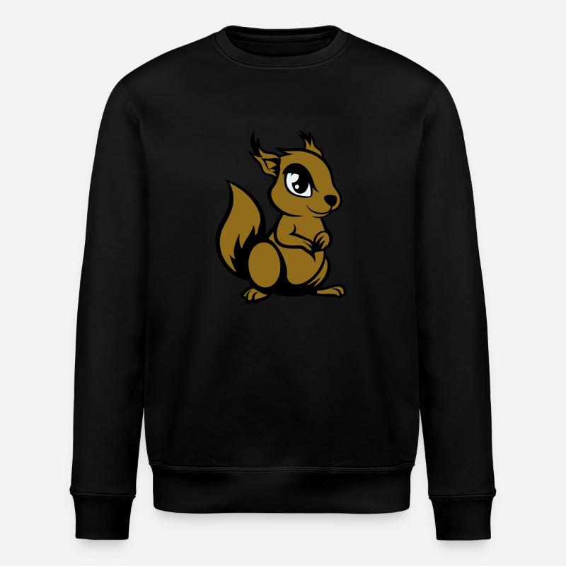 eichhörnchen comic tier - Stanley/Stella Unisex Bio-Sweatshirt ROLLER - Schwarz