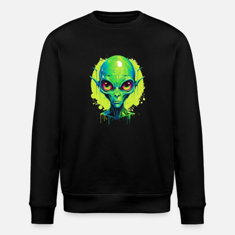 Alien Gift Extraterrestrial Being Starseeds - Stanley/Stella ROLLER Unisex Organic Sweatshirt - black