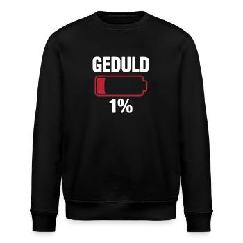 Patience 1% Funny Sayings for Men Sayings - Stanley/Stella ROLLER Unisex Organic Sweatshirt - black - Front - Nik (191cm)
