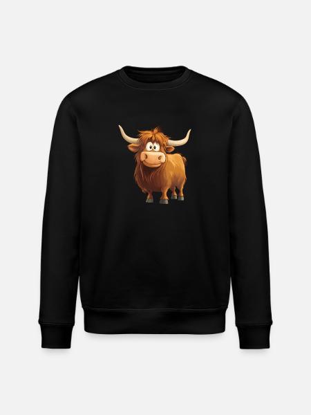 Highland cattle - Stanley/Stella ROLLER Unisex Organic Sweatshirt - black