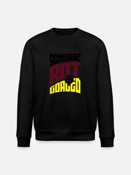 Schwarz Rot Goaled - Stanley/Stella Unisex Bio-Sweatshirt ROLLER - Schwarz
