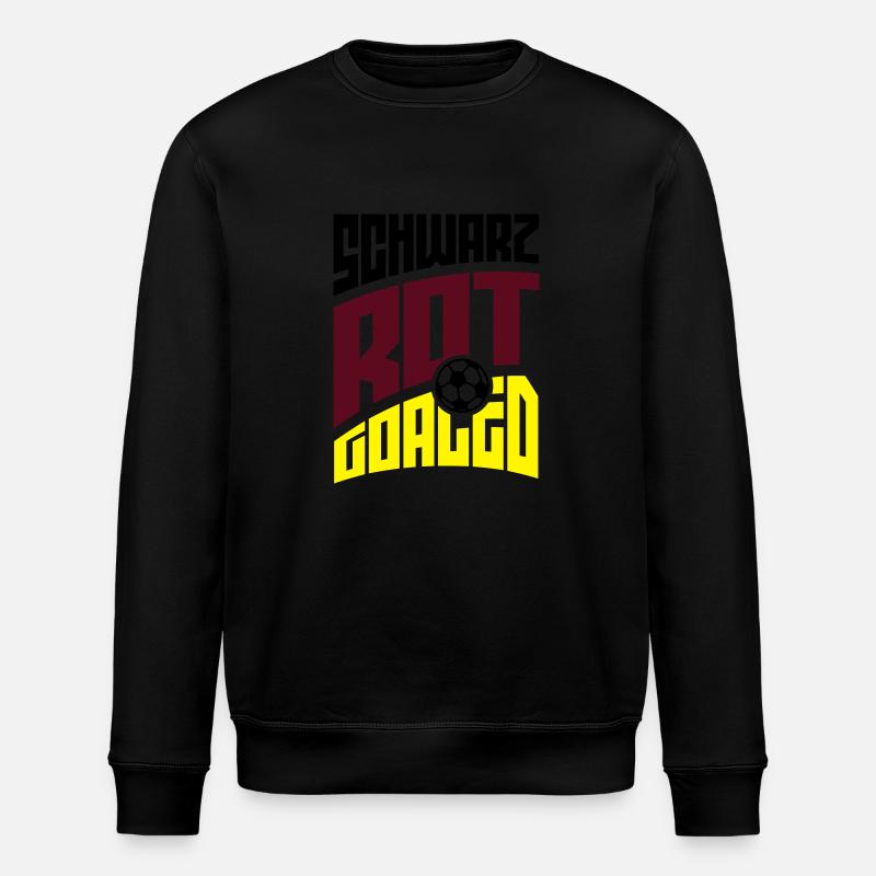 Schwarz Rot Goaled - Stanley/Stella Unisex Bio-Sweatshirt ROLLER - Schwarz