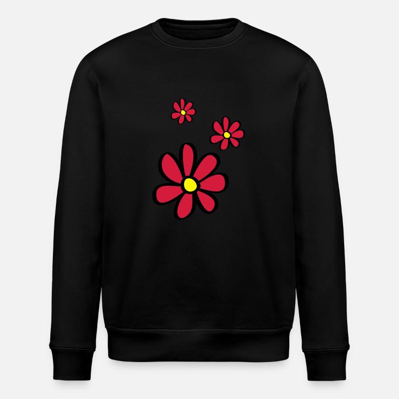 Blümchen - Stanley/Stella Unisex Bio-Sweatshirt ROLLER - Schwarz