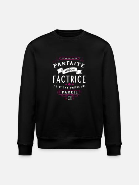 Factrice Parfaite - Sweat bio ROLLER Stanley/Stella Unisexe - noir