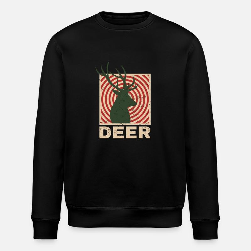 Deer - Stanley/Stella ROLLER Unisex Organic Sweatshirt - black