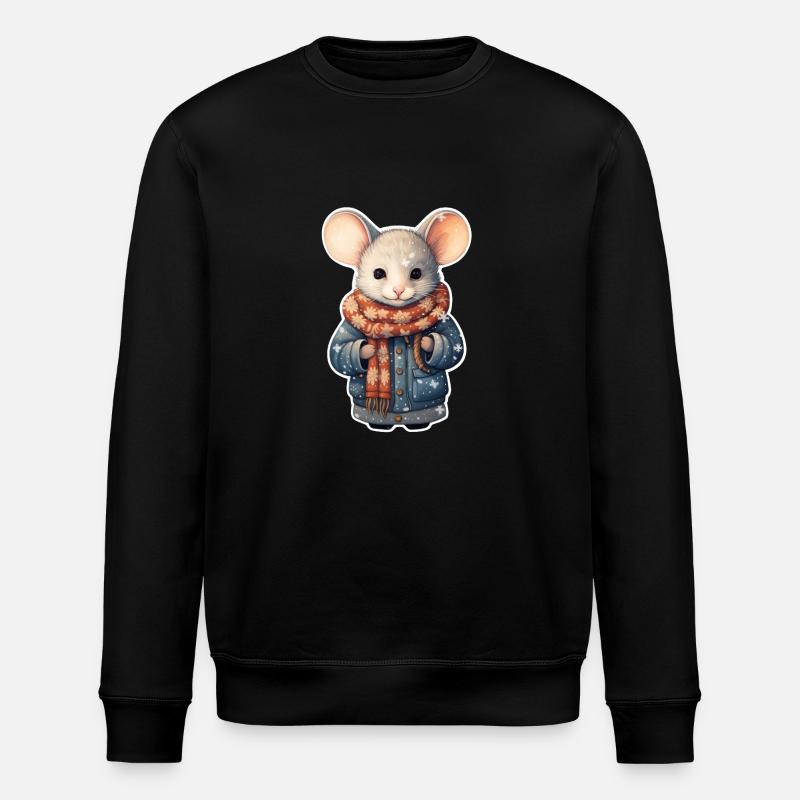 Souris d’hiver mignonne - Sweat bio ROLLER Stanley/Stella Unisexe - noir