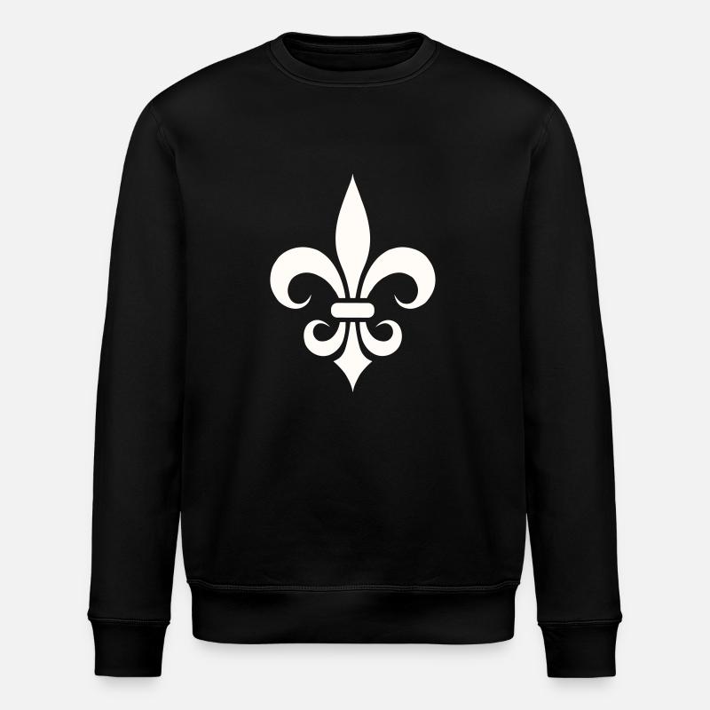 fleur de lys - Stanley/Stella ROLLER Unisex Organic Sweatshirt - black