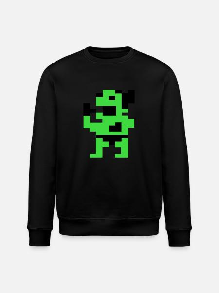 The Fat Green (Pix) - Stanley/Stella ROLLER Unisex Organic Sweatshirt - black