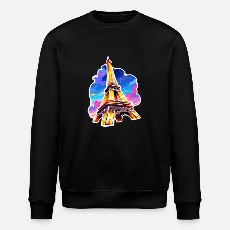 Eiffel tower #22 - Stanley/Stella ROLLER Unisex Organic Sweatshirt - black