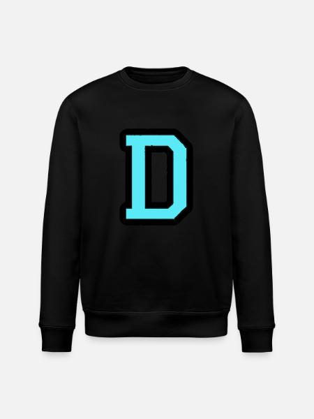 Lettre D - Sweat bio ROLLER Stanley/Stella Unisexe - noir
