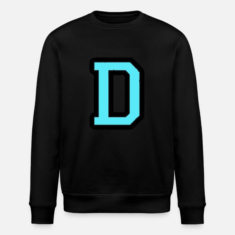D letter - Stanley/Stella ROLLER Unisex Organic Sweatshirt - black