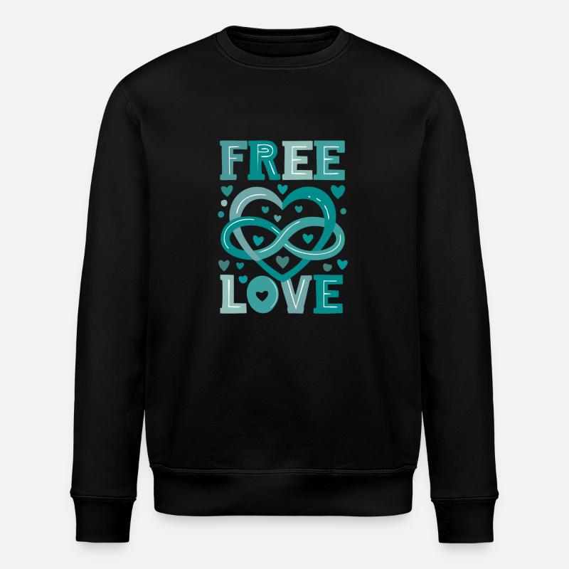Polyamory Symbol - Green - Stanley/Stella ROLLER Unisex Organic Sweatshirt - black