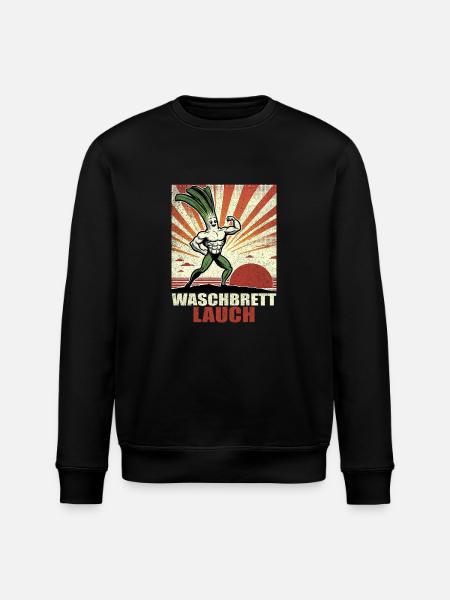 Leeks, washboard, washboard abs - Stanley/Stella ROLLER Unisex Organic Sweatshirt - black