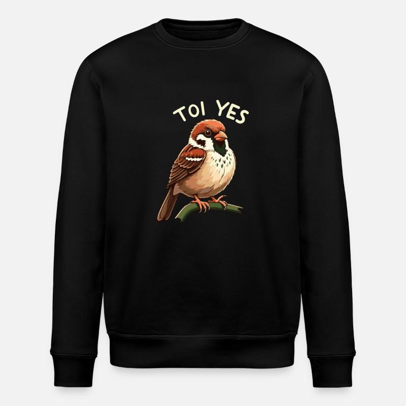 Toi yes moineau - Sweat bio ROLLER Stanley/Stella Unisexe - noir