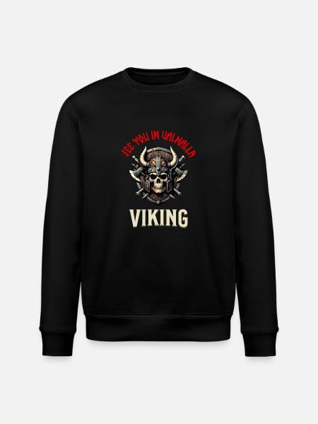 Valhalla Wikinger T-Shirt - Stanley/Stella Unisex Bio-Sweatshirt ROLLER - Schwarz
