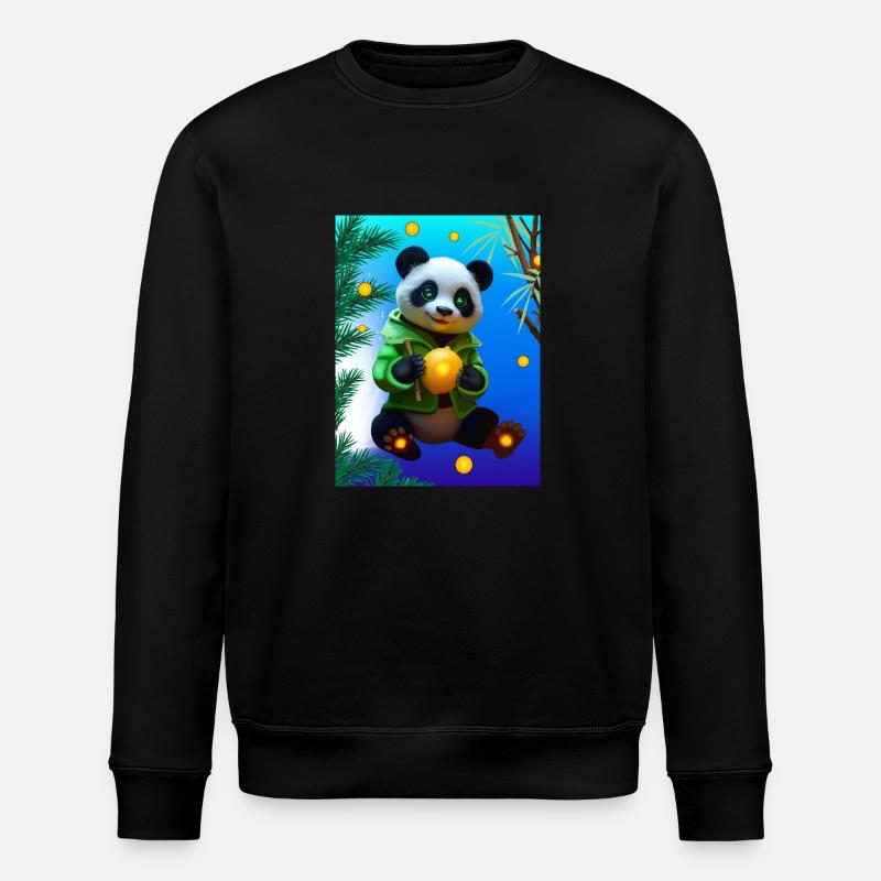 Cyber Lemon Bambou Panda - Sweat bio ROLLER Stanley/Stella Unisexe - noir