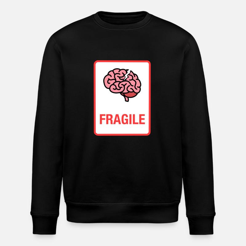 Zerbrechlich - Stanley/Stella Unisex Bio-Sweatshirt ROLLER - Schwarz