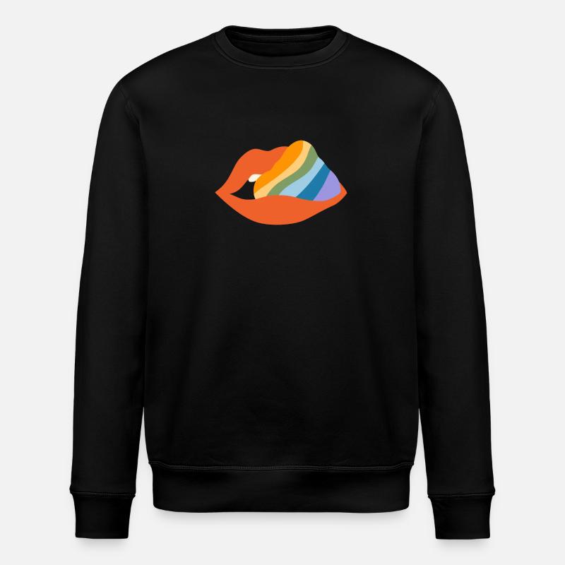 Pride Lippen - Stanley/Stella Unisex Bio-Sweatshirt ROLLER - Schwarz