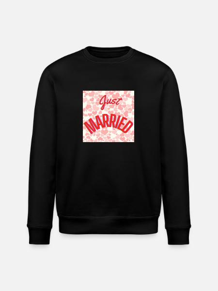 JUST MARRIED,VIVE LES MARIES,EVJF,SAINT VALENTIN - Sweat bio ROLLER Stanley/Stella Unisexe - noir