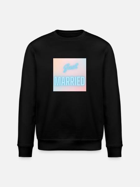 JUST MARRIED,VIVE LES MARIES,EVJF,SAINT VALENTIN - Sweat bio ROLLER Stanley/Stella Unisexe - noir