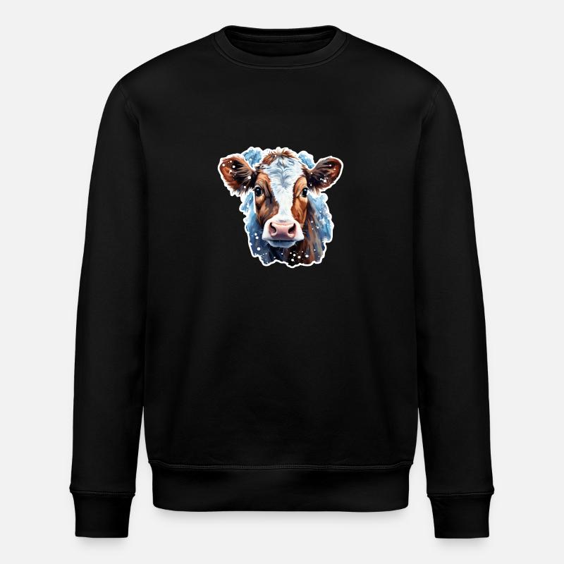 Beef in the snow - Stanley/Stella ROLLER Unisex Organic Sweatshirt - black