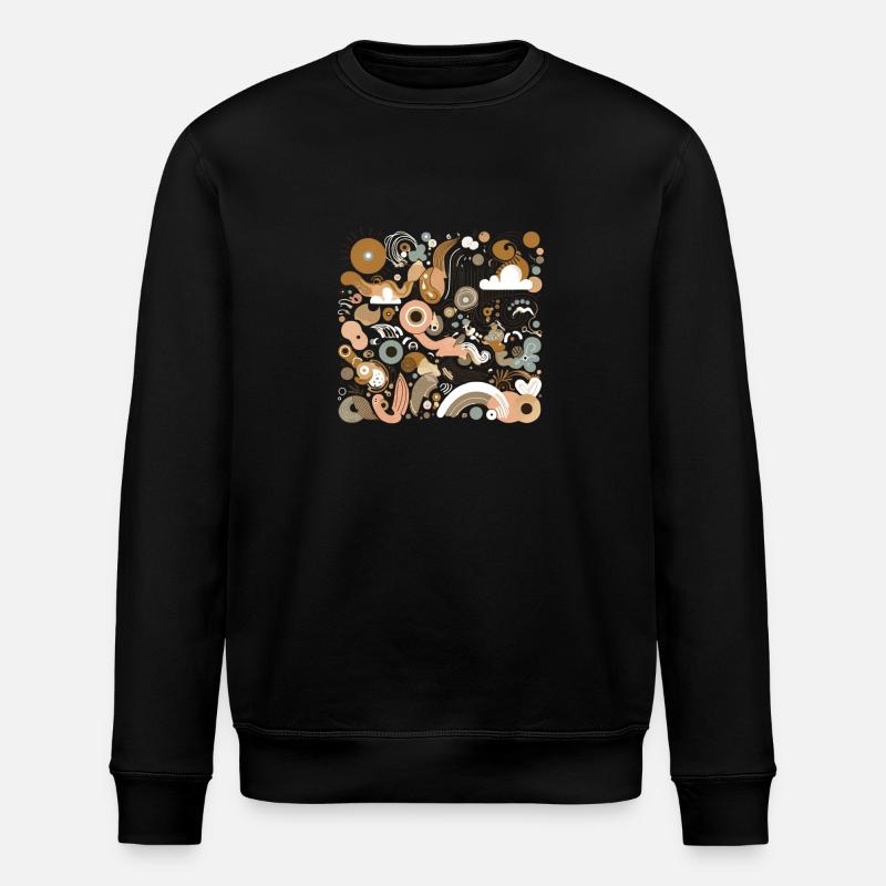 Abstrakte Formen - Stanley/Stella Unisex Bio-Sweatshirt ROLLER - Schwarz