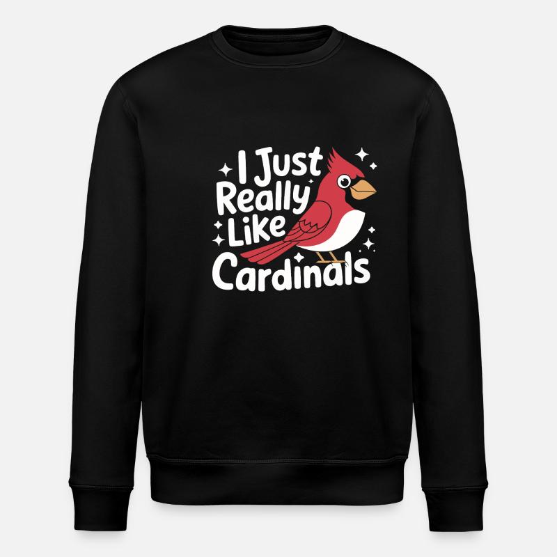 Kardinal Rotkardinal Vogel Roter Kardinal - Stanley/Stella Unisex Bio-Sweatshirt ROLLER - Schwarz