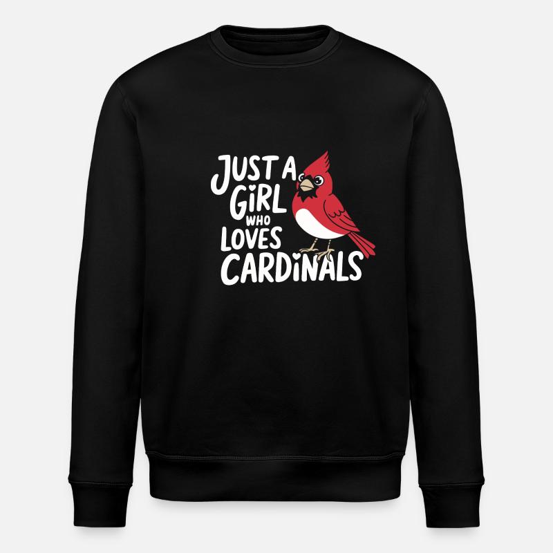 Kardinal Rotkardinal Vogel Roter Kardinal - Stanley/Stella Unisex Bio-Sweatshirt ROLLER - Schwarz